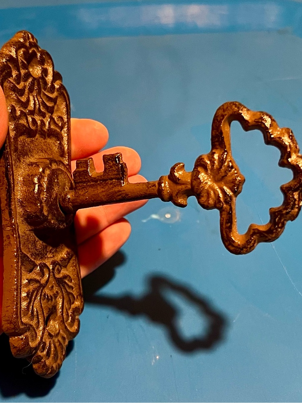 Antique-Style Decorative Wall Key Hook in Bronze Finish